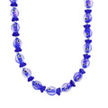 Blaue 52cm Halskette im Murano-Stil