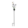 LIVMORE Solar Spinner Lampe Gänse Design, 23x7x90cm, Weiß