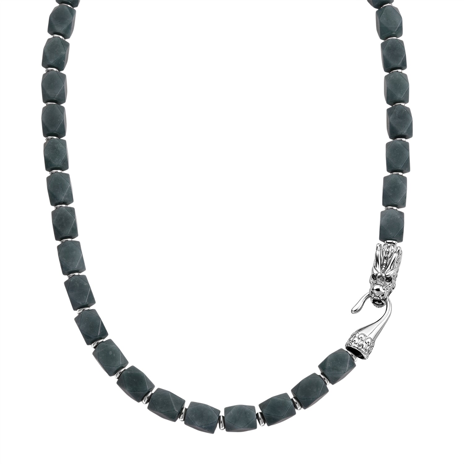 EXTREM SELTEN Natürlicher Olmek Jadeit Jade Halskette, Drachen Verschluss ca. 50 cm ca. 400.00 ct