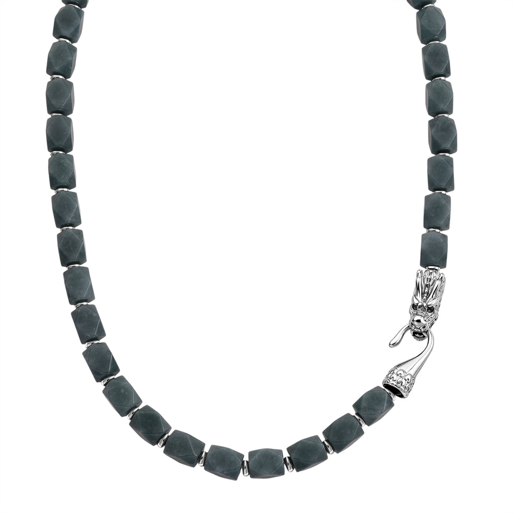 EXTREM SELTEN Natürlicher Olmek Jadeit Jade Halskette, Drachen Verschluss ca. 50 cm ca. 400.00 ct