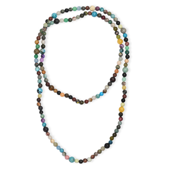 Mehrfarbige Edelsteine Halskette ca. 91 cm ca. 285.00 ct