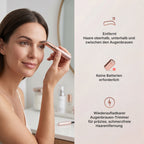 Finishing Touch Flawless Augenbrauen-Trimmer, 18 Karat vergoldet, mit integriertem Licht, Roségold