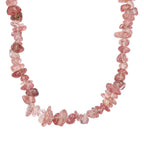 Erdbeer Quarz Halskette 76 cm ca. 321.00 ct