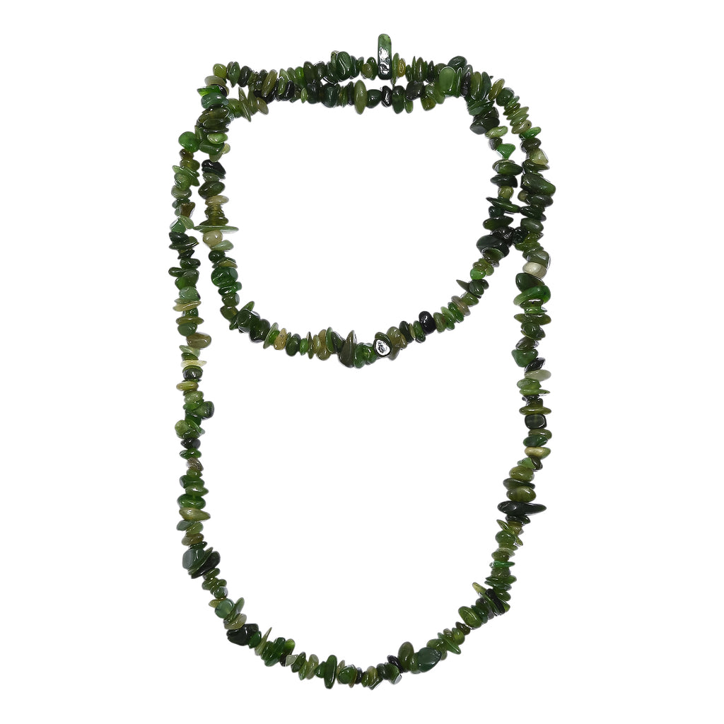 Nephrit Halskette 76 cm ca. 385.00 ct