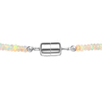 D'Joy Natürlicher, äthiopischer Welo Opal Halskette ca. 45 cm 925 Silber rhodiniert ca. 45.00 ct