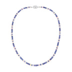 D'Joy Tansanit, Natürlicher, äthiopischer Welo Opal Halskette ca. 45 cm 925 Silber rhodiniert ca. 48.00 ct