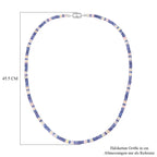 D'Joy Tansanit, Natürlicher, äthiopischer Welo Opal Halskette ca. 45 cm 925 Silber rhodiniert ca. 48.00 ct