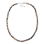 EVER TRUE Mehrfarbig Edelsteine Halskette ca. 50 cm + 5 cm Extender, 316L Edelstahl ca. 110,00 ct.