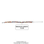 EVER TRUE Mehrfarbig Edelsteine Armband ca. 19 cm + 5 cm Extender, 316L Edelstahl ca. 50,00 ct.