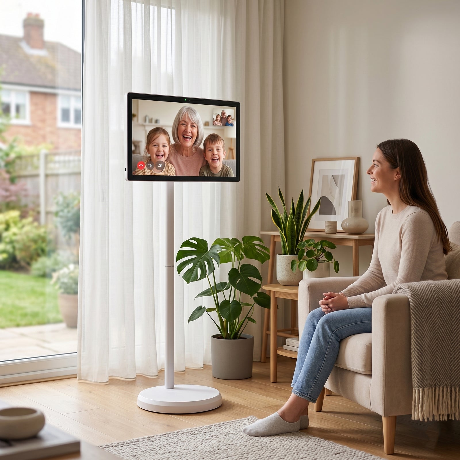 SmartView Touch Display mit Android 13, 21,5 Zoll Full HD Bildschirm, WLAN und Bluetooth, Weiß
