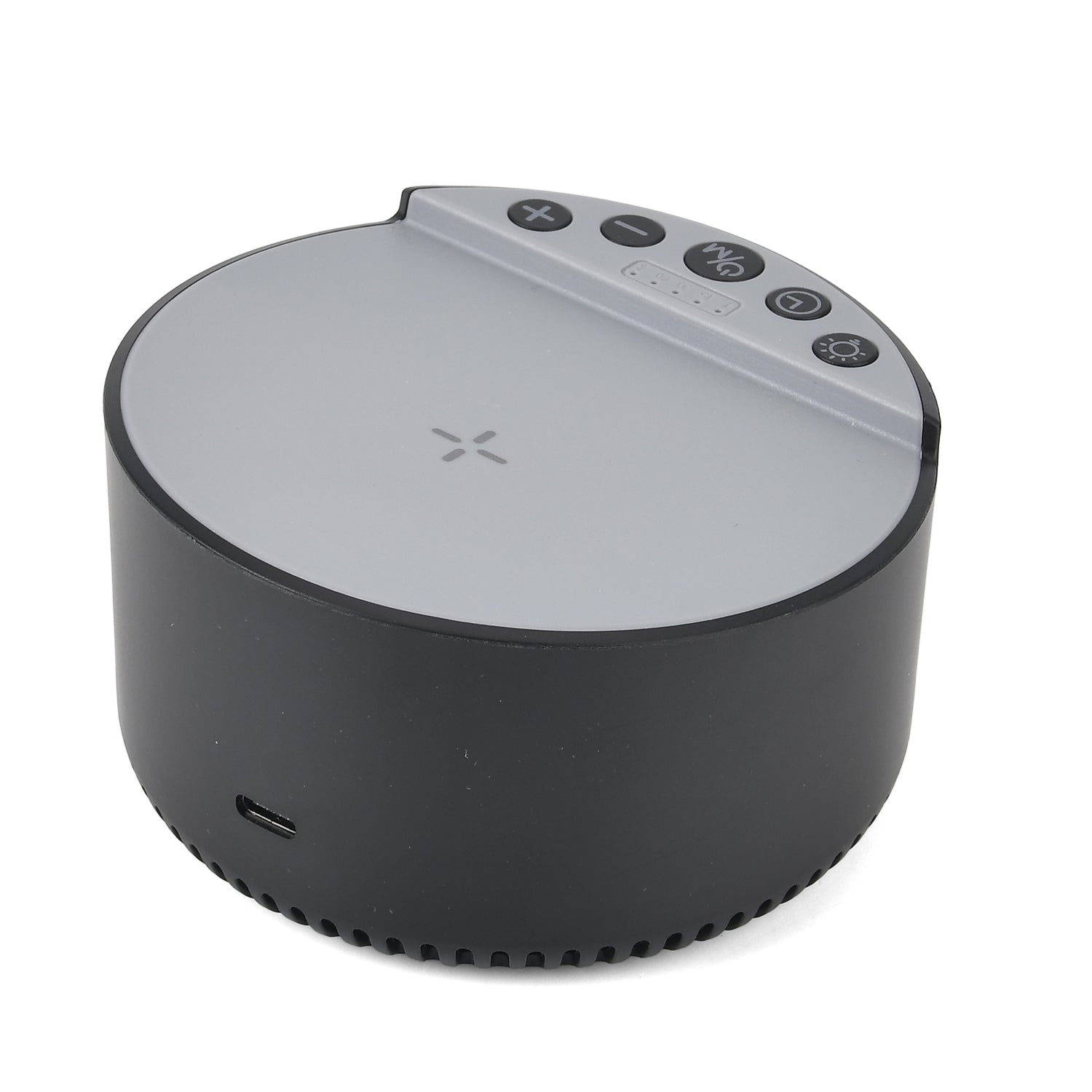 LIVMORE 5-in-1 Soundlight Lautsprecher mit Wireless Charger und RGB Licht, Schwarz