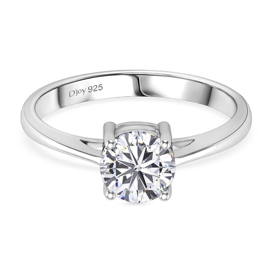 D'Joy Moissanit Ring 925 Silber rhodiniert (Größe 18.00) ca. 1,00 ct