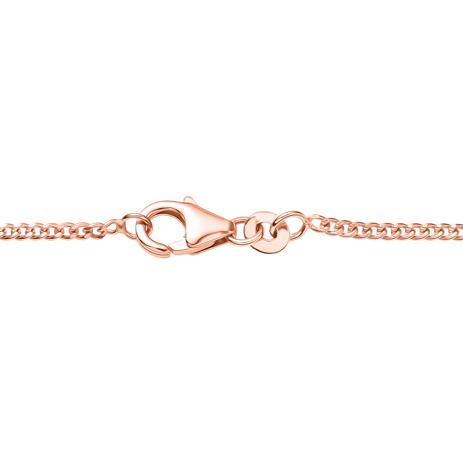 GP - AAA Rose De France Amethyst, Weißer Zirkon Halskette ca. 45 cm 925 Silber 750 Roségold Vermeil ca. 15,61 ct.