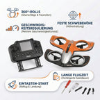 Flight 360° ROLL SPEED REGULATION VERY LONG ENDURANCE FIXED HEIGHT HOVER REMOTE CONTROL ONE KEYLIFT