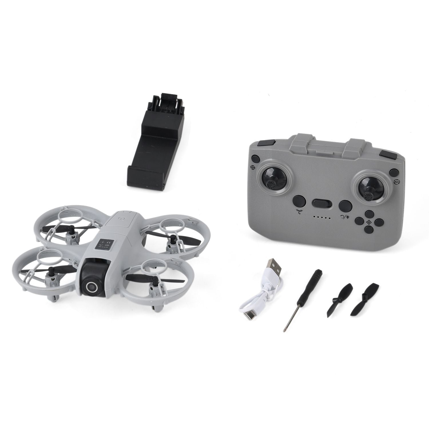 H47/S11 kompakte Dual-Kamera Drohne, Optical-Flow-Stabilisierung, Hindernisvermeidung, 11,5 x 14 x 4,5 cm, Grau