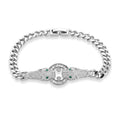 Weißer Zirkonia, Grüner Zirkonia Armband ca. 19 cm Nickelfreies Messing 1.24 ct