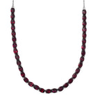 D'Joy AA Natürlicher Rhodolith Granat Halskette ca. 45 cm 925 Silber rhodiniert ca. 31,68 ct.