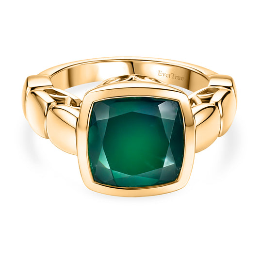 EVER TRUE Verde Onyx Ring Nickelfreies Messing (Größe 17.00) ca. 4,96 ct