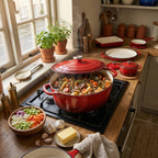 20cm  Cast Iron Pot                     28x22 Oval Cast Iron Pot            26cm Dual Cast Iron Pot  30x21cm Cast Iron Roaster                                  16cm Cast Iron Fry Pan                      Trivet Color:Red Material:cast iron