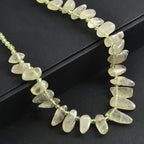 D'Joy Natürlicher grüner Kunzit, Peridot Halskette ca. 45 cm + 5 cm Extender, 925 Silber rhodiniert ca. 110,00 ct.