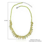 D'Joy Natürlicher grüner Kunzit, Peridot Halskette ca. 45 cm + 5 cm Extender, 925 Silber rhodiniert ca. 110,00 ct.