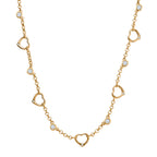 EVER TRUE Moissanit Halskette ca. 50 cm Nickelfreies Messing, goldfarben, ca. 0,91 ct.
