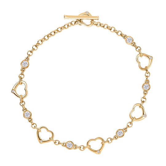 EVER TRUE Moissanit Armband ca. 19 cm Nickelfreies Messing ca. 0.67 ct