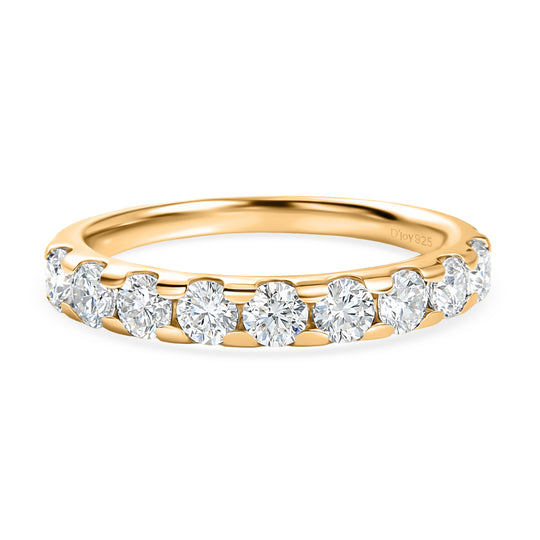 D'Joy Moissanit Ring 925 Silber vergoldet (Größe 20.00) ca. 0,92 ct