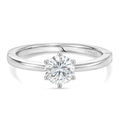 D'Joy Moissanit Ring 925 Silber platiniert (Größe 18.00) ca. 0,99 ct
