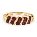 D'Joy - Regale Kronenlinie Design AA Natürlicher Rhodolith Granat Ring 925 Silber 750 Gelb Vergoldet (Größe 17.00) ca. 1.54 ct