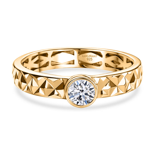 LUXURIANT SI-GH Labor Diamant Ring, 925 Silber rhodiniert - 0,25 ct.