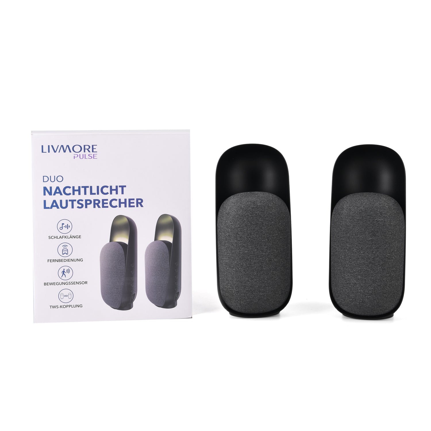 5IN1 Natural Sound + Bluetooth Speaker +Night light +Human sensor and Remote Control Specification 1.Speaker Output: 15W, 66MM 2.Battery: 2400mAh LI-ion Battery, 3.7V 3.Bluetooth:V5.3 4.Led Lights: 9PCS(Warm) Item size: 110X92X250MM Function 1.Bluetooth