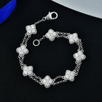D'Joy Moissanit Armband ca. 19 cm 925 Silber rhodiniert ca. 3,41 ct.