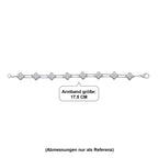 D'Joy Moissanit Armband ca. 19 cm 925 Silber rhodiniert ca. 3,41 ct.