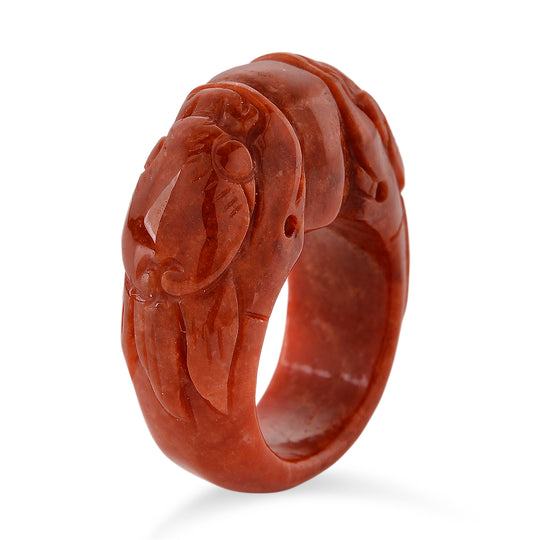 Rote Jade Ring (Größe 18.75) ca. 25.00 ct