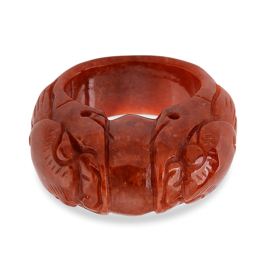 Rote Jade Ring (Größe 18.75) ca. 25.00 ct