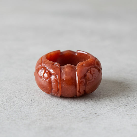 Rote Jade Ring (Größe 19.00) ca. 25.00 ct