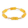 Bernstein, Weiße Süßwasser Perle (4-5mm) Armband, flexibel, 33.00 ct