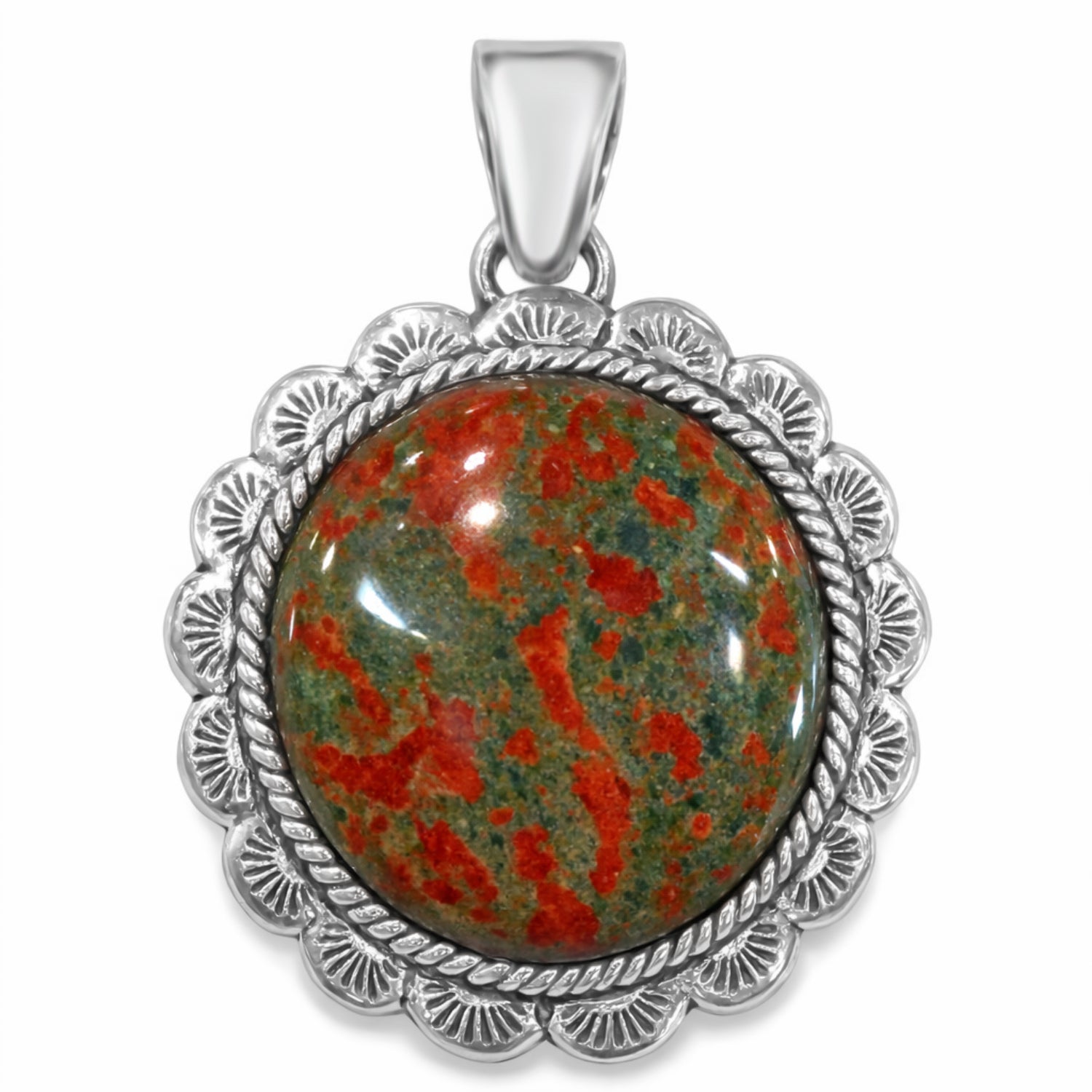 Unakite Anhänger ca. 74.00 ct