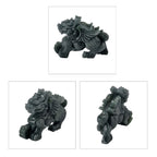 Qi-Lin Figur aus Olmec Jadeit, naturbelassene Schnitzarbeit, ca. 8-9 cm