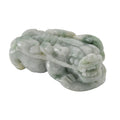 Pi Xiu Figur aus Myanmar Jadeit Typ A, naturbelassene Schnitzarbeit, ca. 7 bis 8 cm, Grün