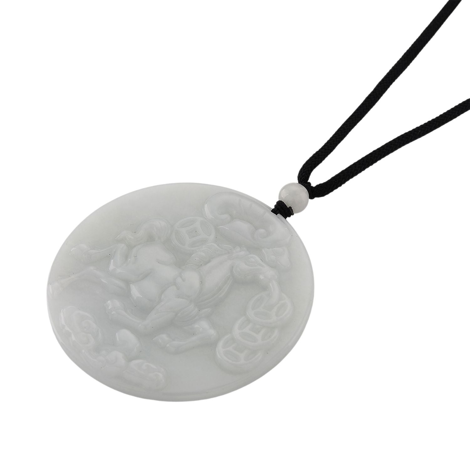 EXTREM SELTEN Natürliche Weiße Jade Halskette Flexibles (ca. 70 cm) ca. 130.00 ct