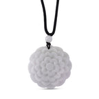 EXTREM SELTEN Natürliche Weiße Jade Halskette, Flexibles (ca. 70 cm) ca. 70.00 ct