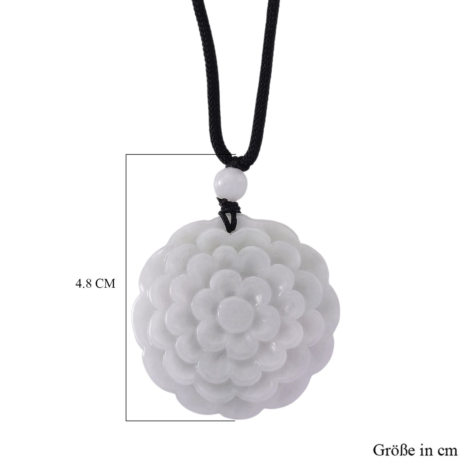 EXTREM SELTEN Natürliche Weiße Jade Halskette, Flexibles (ca. 70 cm) ca. 70.00 ct