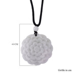 EXTREM SELTEN Natürliche Weiße Jade Halskette, Flexibles (ca. 70 cm) ca. 70.00 ct