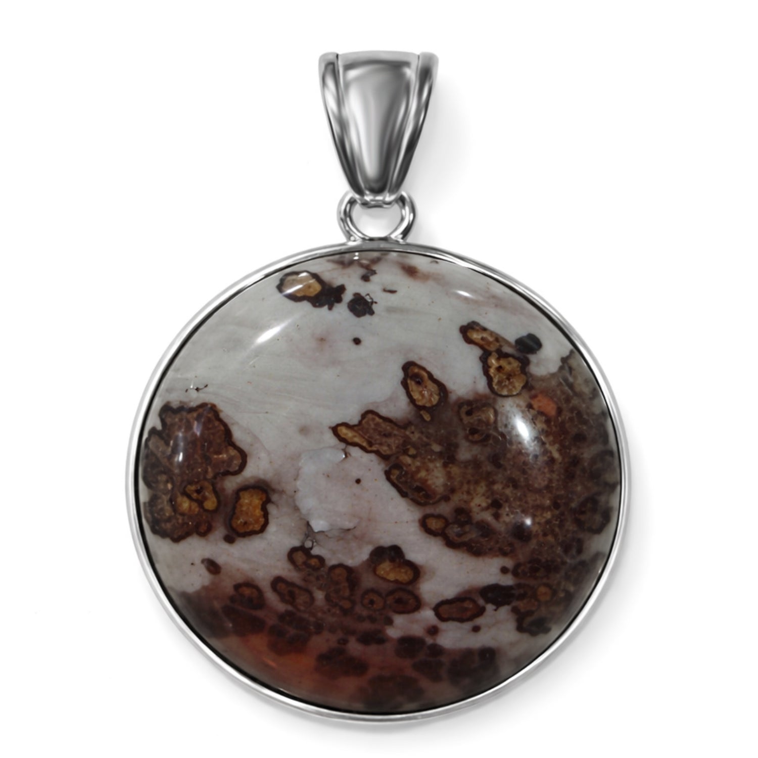Roter Bild-Jaspis Anhänger ca. 40,00 ct.