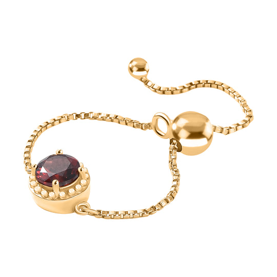 EVER TRUE Roter Granat Ring Nickelfreies Messing, flexibles von (Größe 17.00) bis (Größe 21.00) ca. 0.99 ct