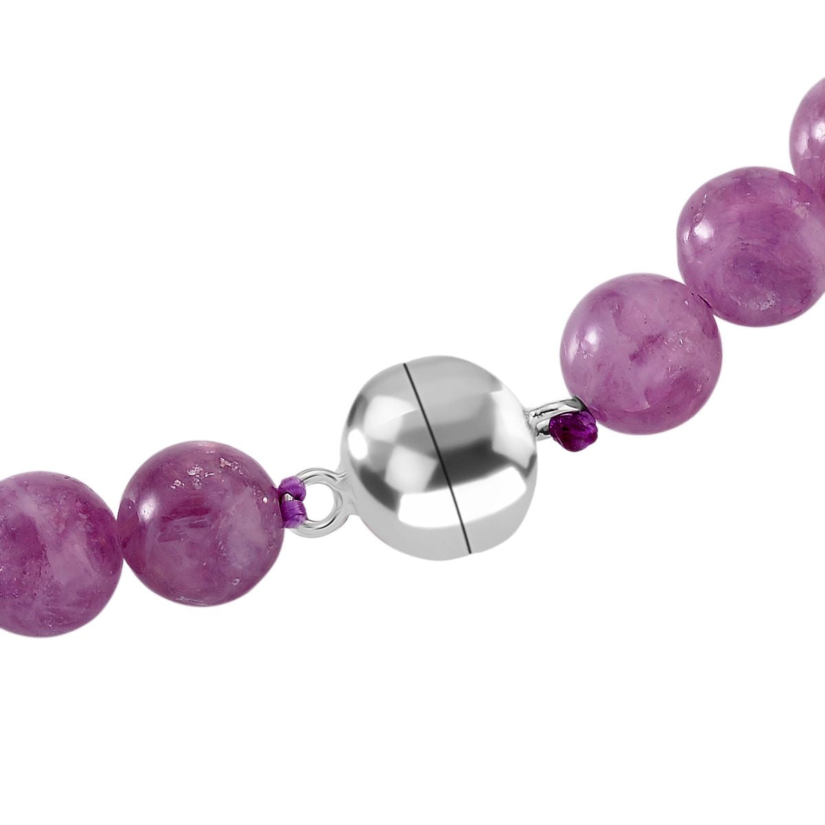 D'Joy Lila Lepidolith Halskette ca. 50 cm 925 Silber rhodiniert ca. 300,00 ct.