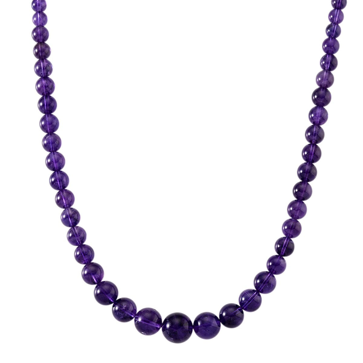 D'Joy AAA Afrikanischer Amethyst Halskette ca. 50 cm 925 Silber rhodiniert ca. 350.00 ct