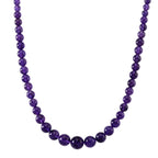 D'Joy AAA Afrikanischer Amethyst Halskette ca. 50 cm 925 Silber rhodiniert ca. 350.00 ct